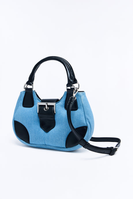 Run With It Denim Crossbody Handbag