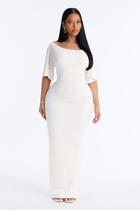 Kennedy Tie Waist Maxi Dress - Ivory