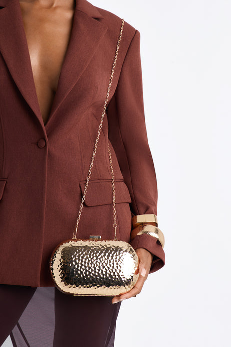 Forged Icon Metal Clutch Handbag