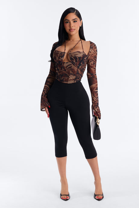 Miranda Mesh Floral Corset Top
