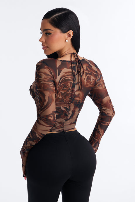 Miranda Mesh Floral Corset Top