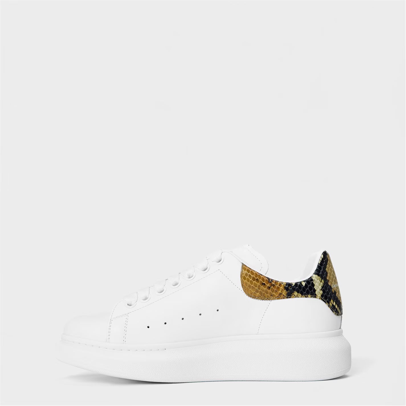 Women's Logo Print Leather Oversized Trainers