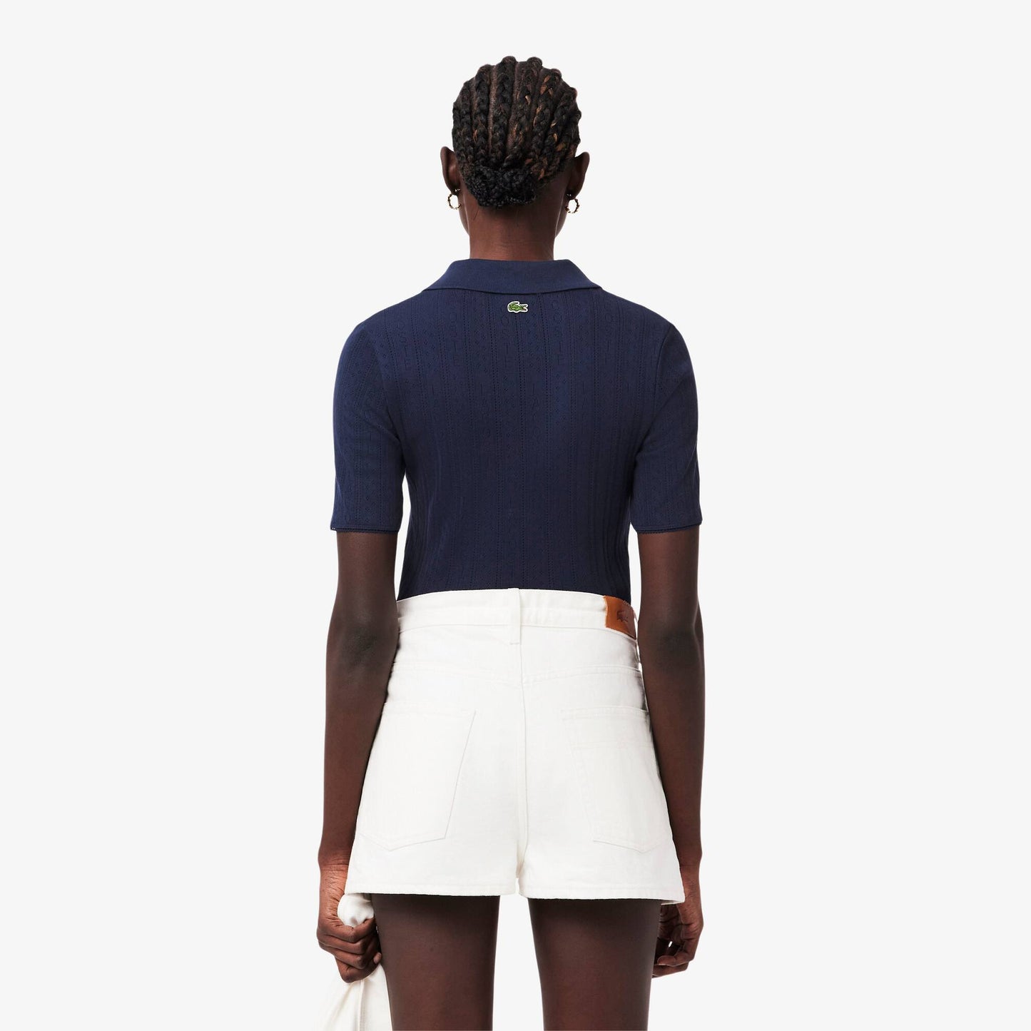 Slim Fit Pointelle Branded L.12.D Polo Shirt