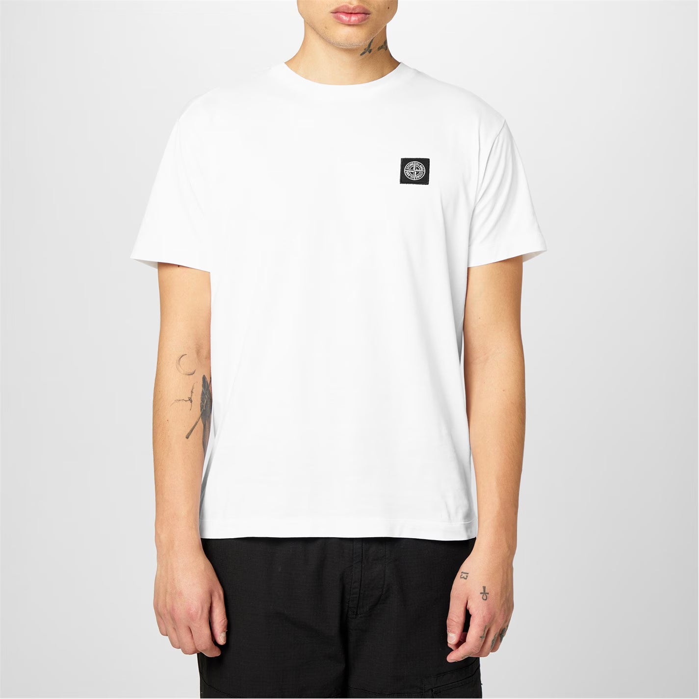 STONE ISLAND Men's Cotton Compass Logo Patch T-Shirt