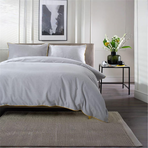 Yorkie Grey Duvet Cover Set