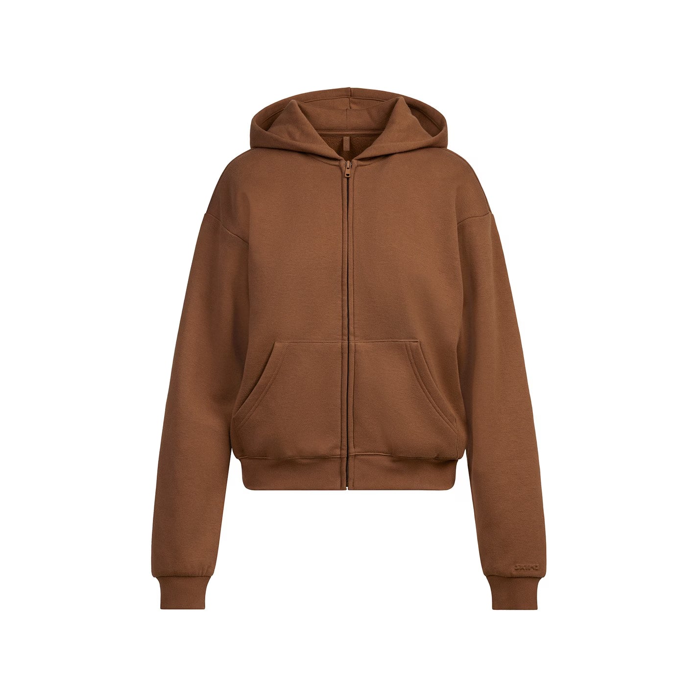 Womens Cotton Fleece Classic Zip Up Hoodie