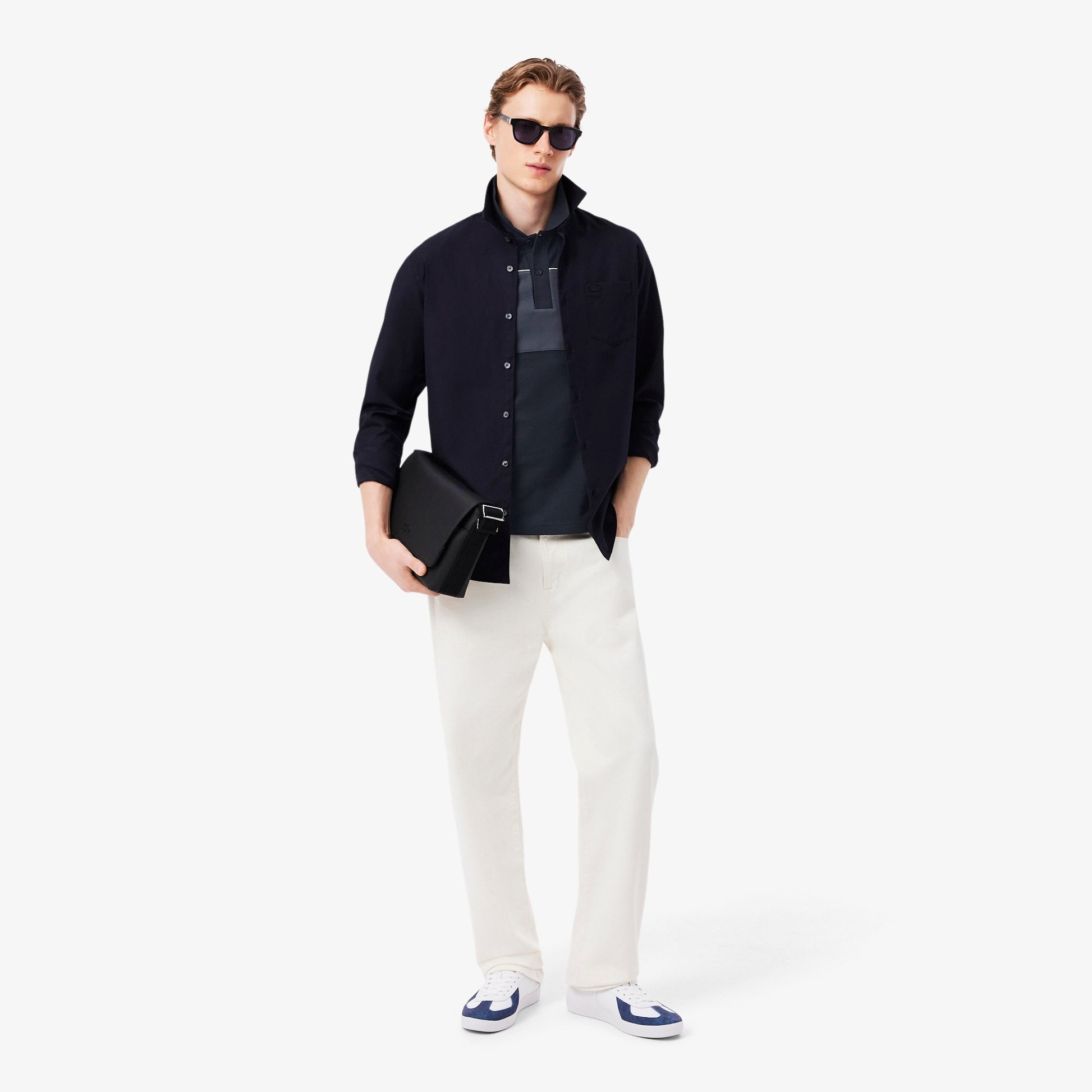 Regular Fit Colour-Block Piqu e9 Polo Shirt