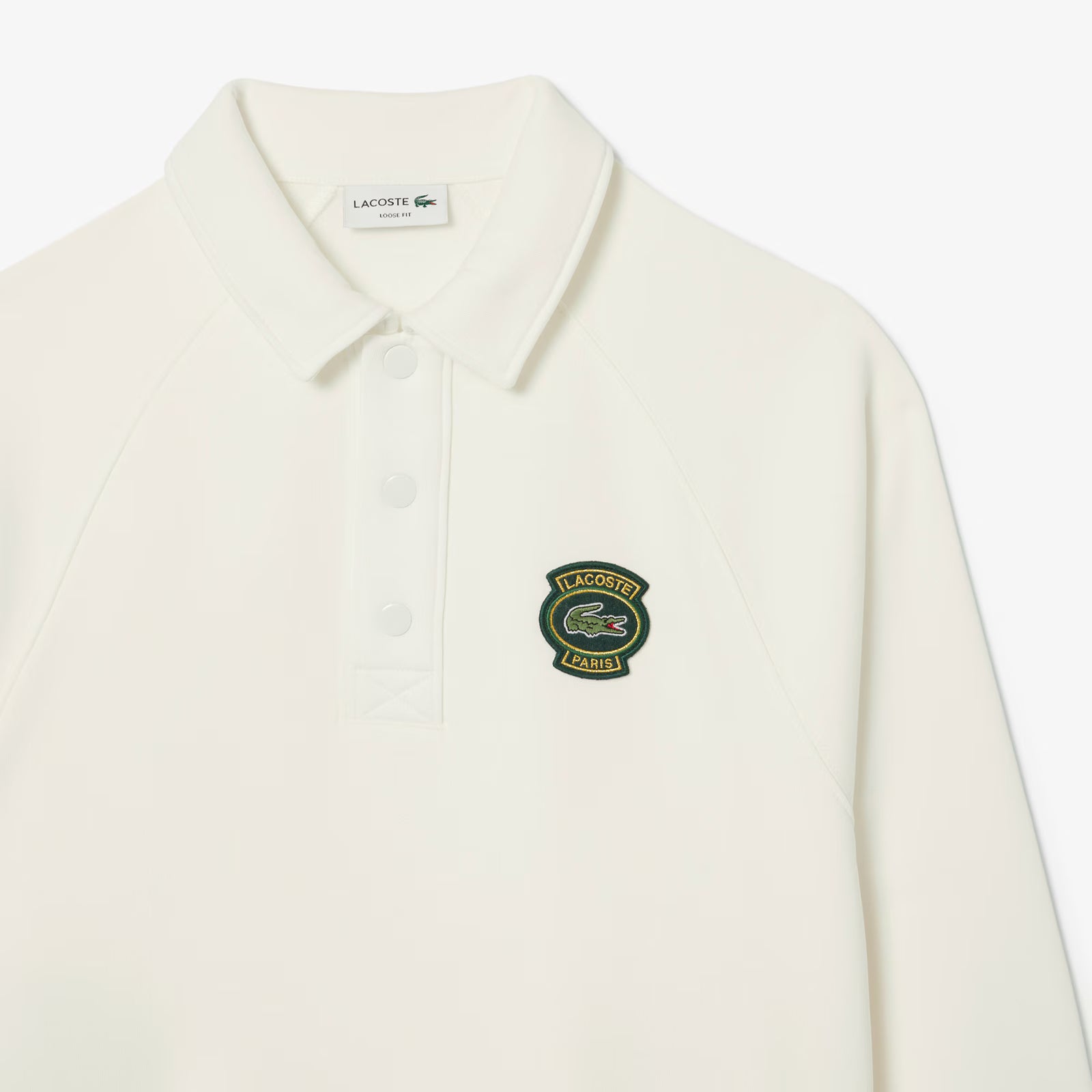 Loose Fit Polo Collar Fleece Sweatshirt