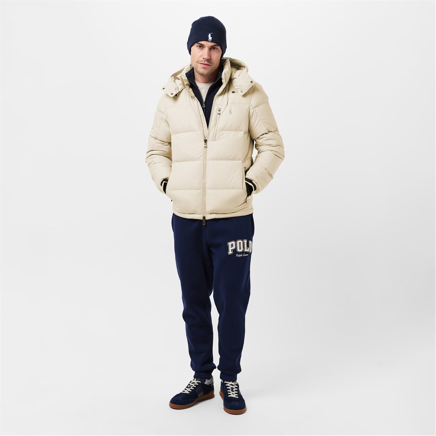 Polo Ralph Lauren Men's El Cap Water Resistant Duck Down Detachable Hood Short Puffer Jacket