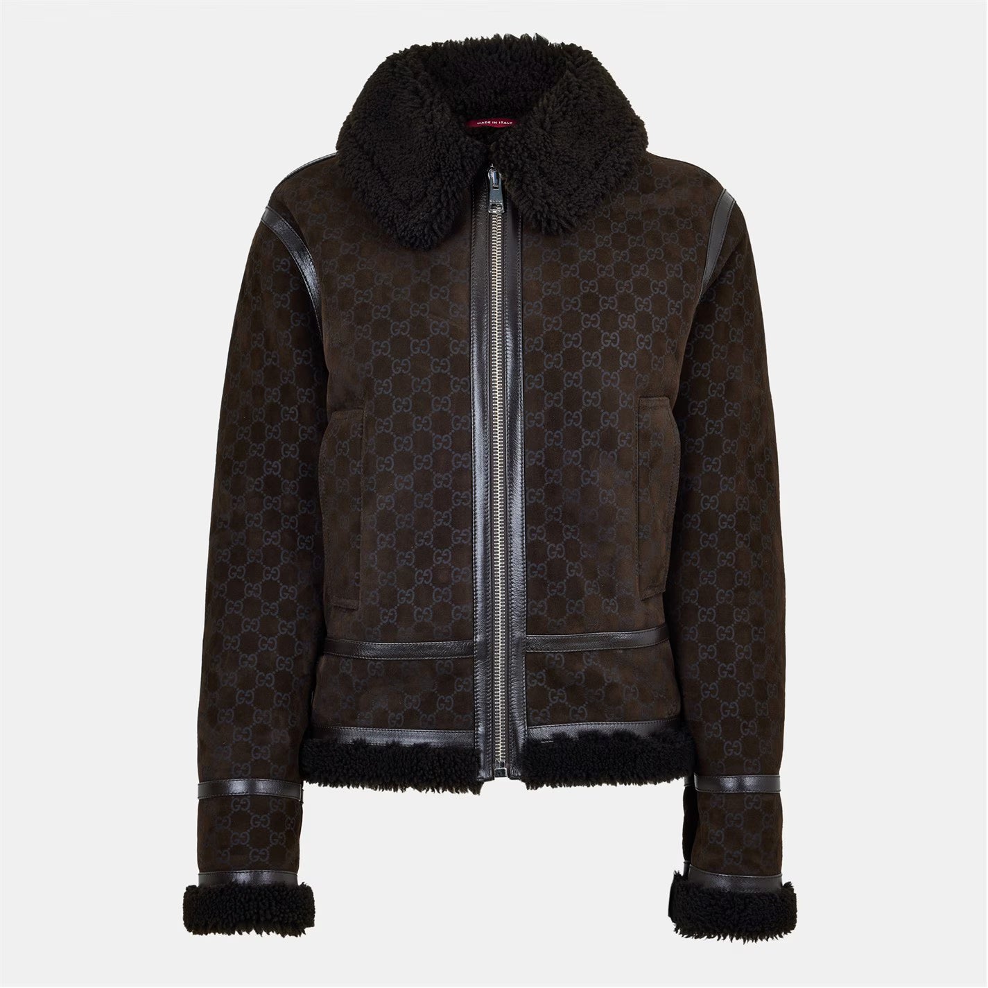 Women's Contrasting Trim Leather Jacket