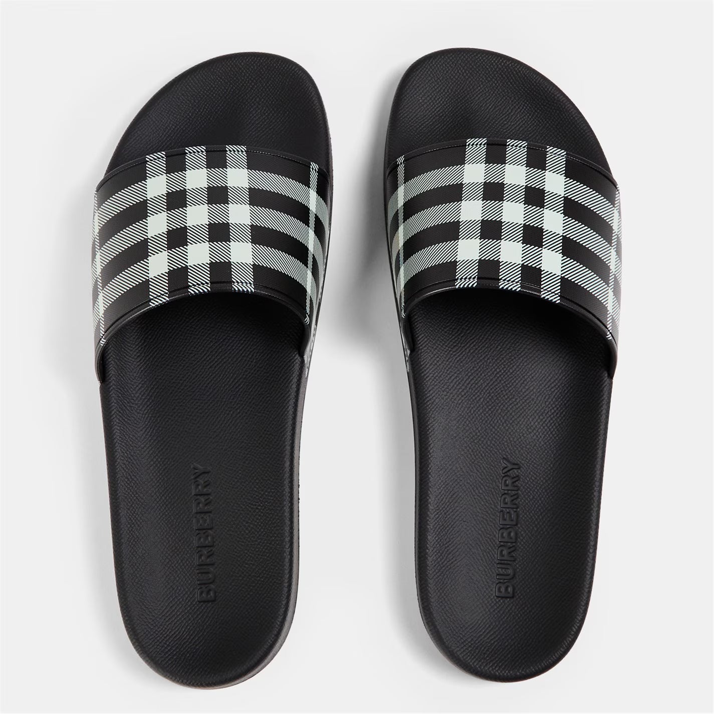 Men's Check Furley Logo Sliders