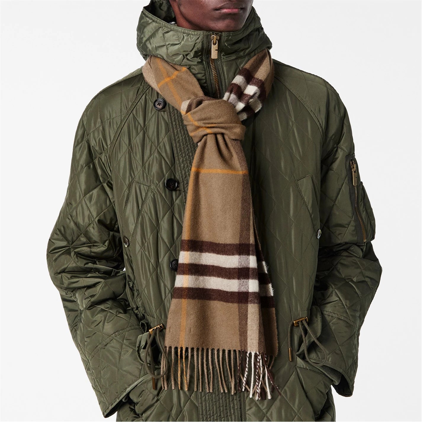 Unisex Check Cashmere Scarf