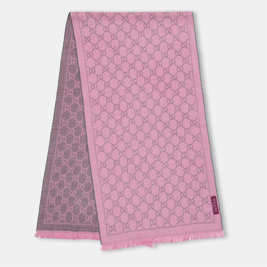 Women's GG Logo Wool Scarf