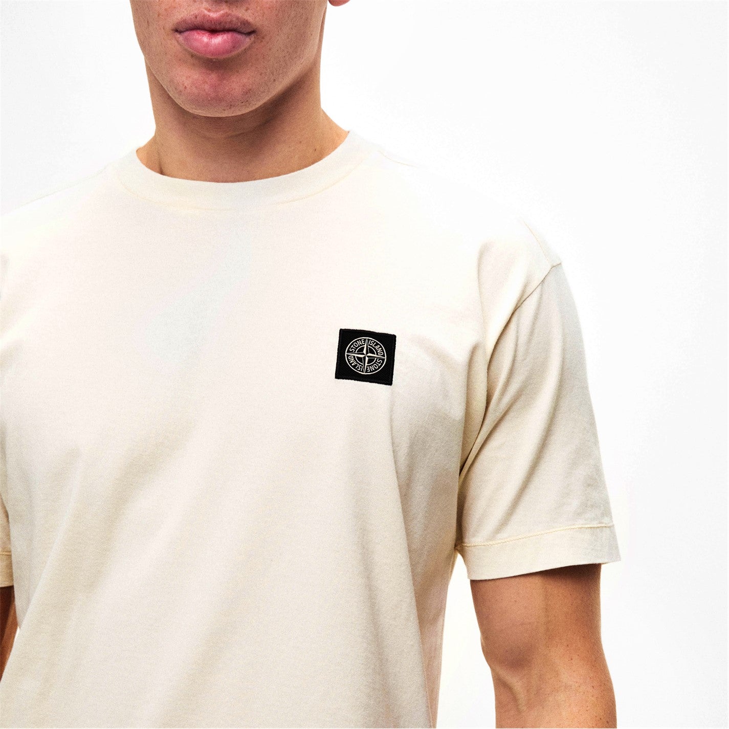 STONE ISLAND Men's Cotton Compass Logo Patch T-Shirt