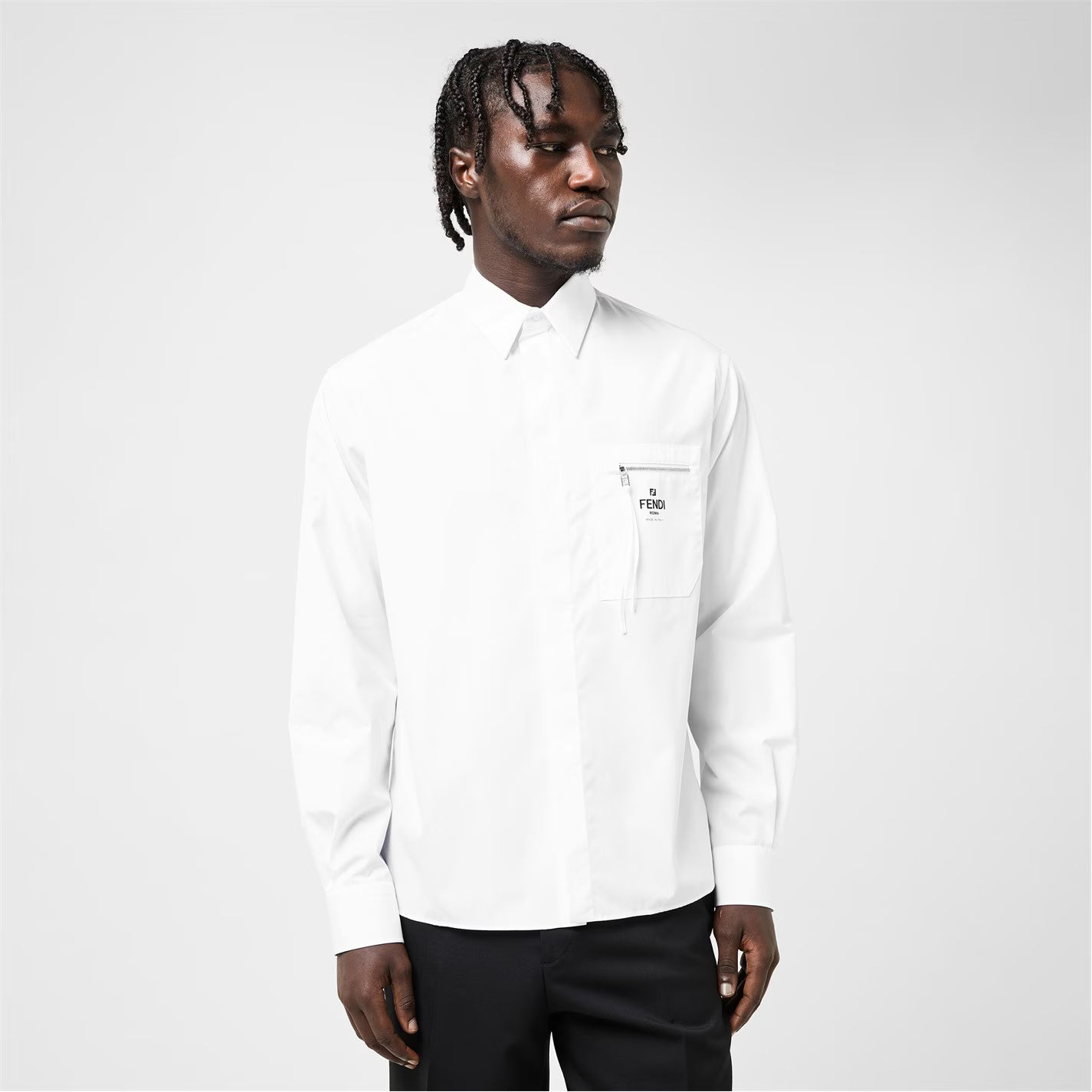Men's Logo Long Sleeve Plain Shirt
