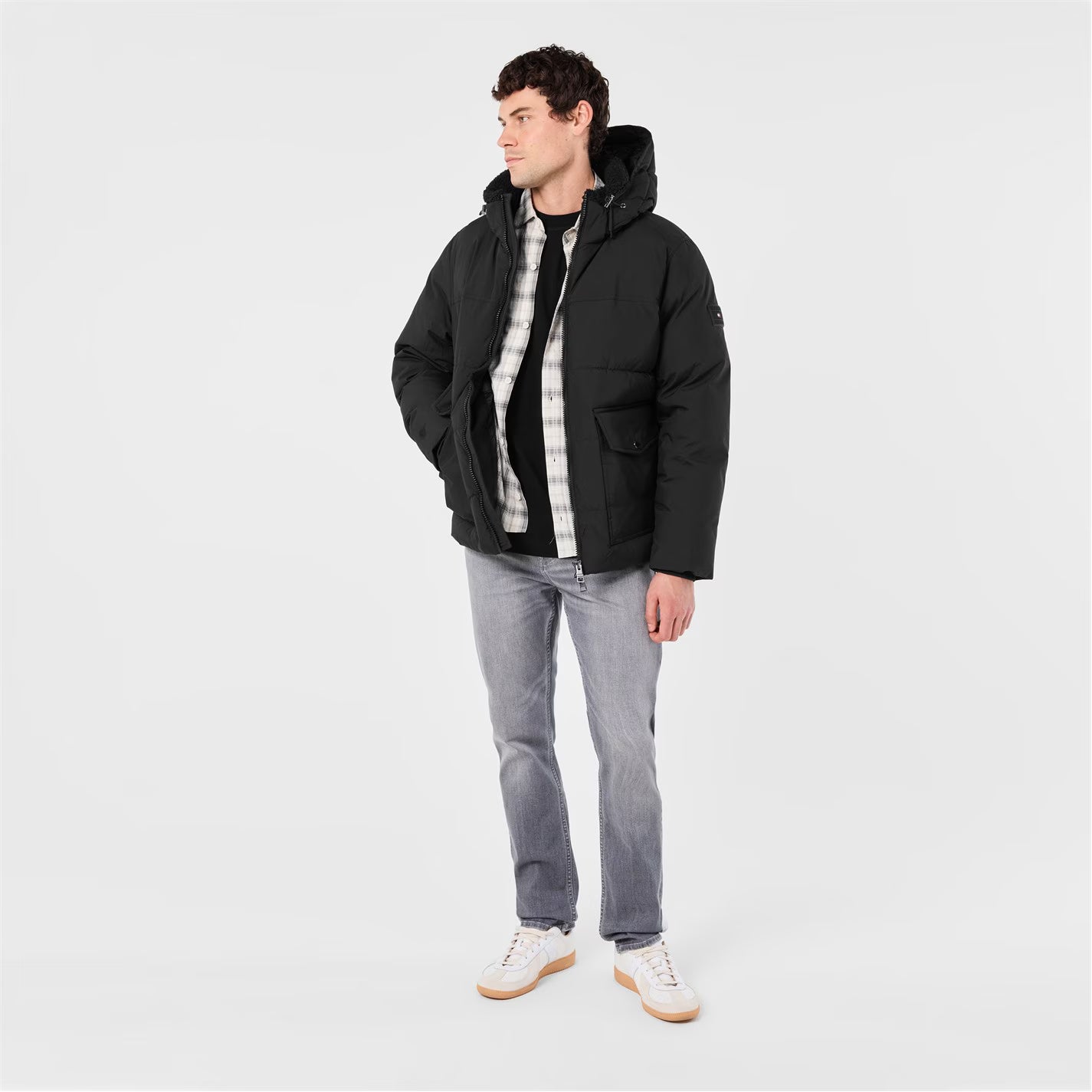 Tommy Hilfiger Men's Rockie Utility Medium-Weight Insulated Medium Puffer Jacket