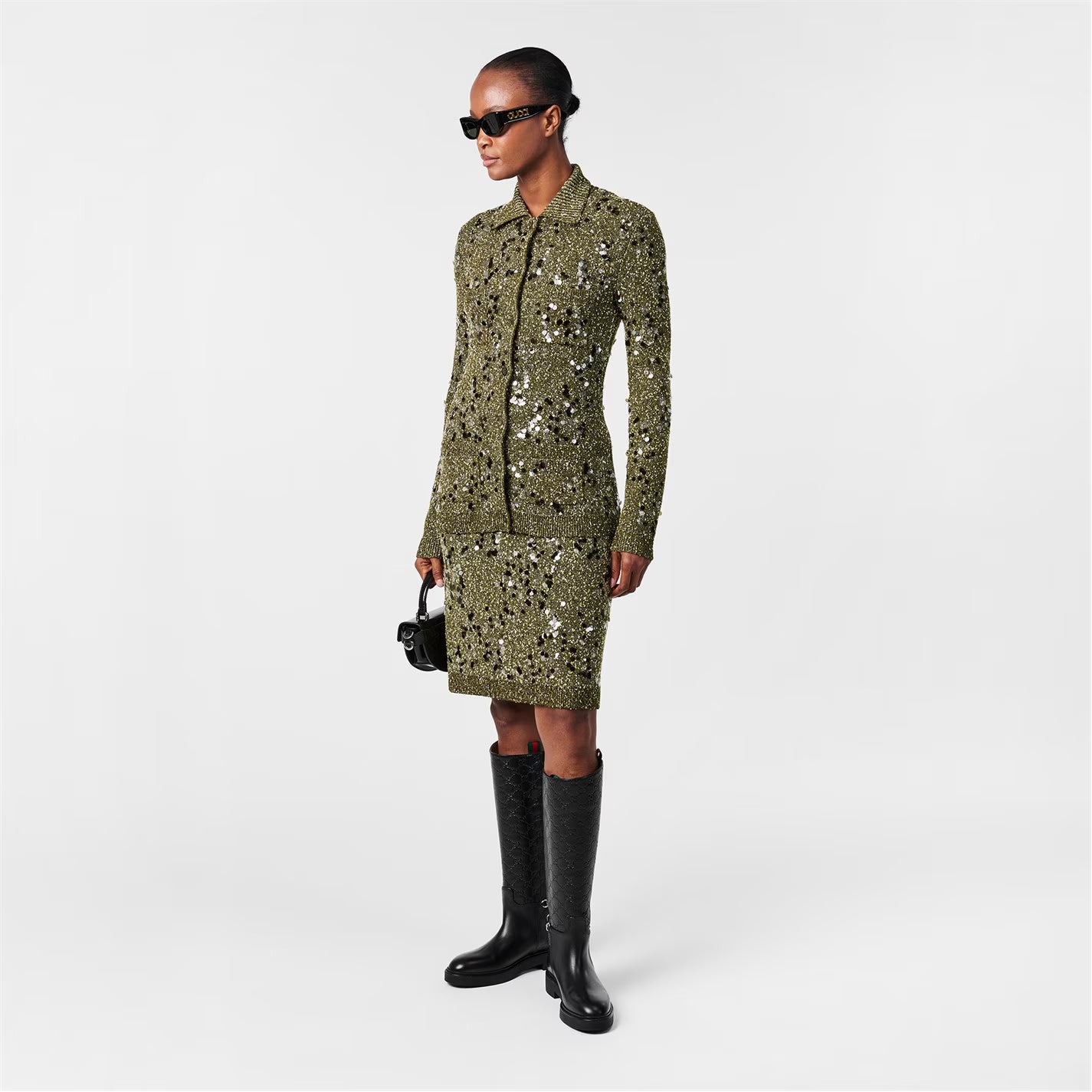 GUCCI Sequin Knit Cardigan