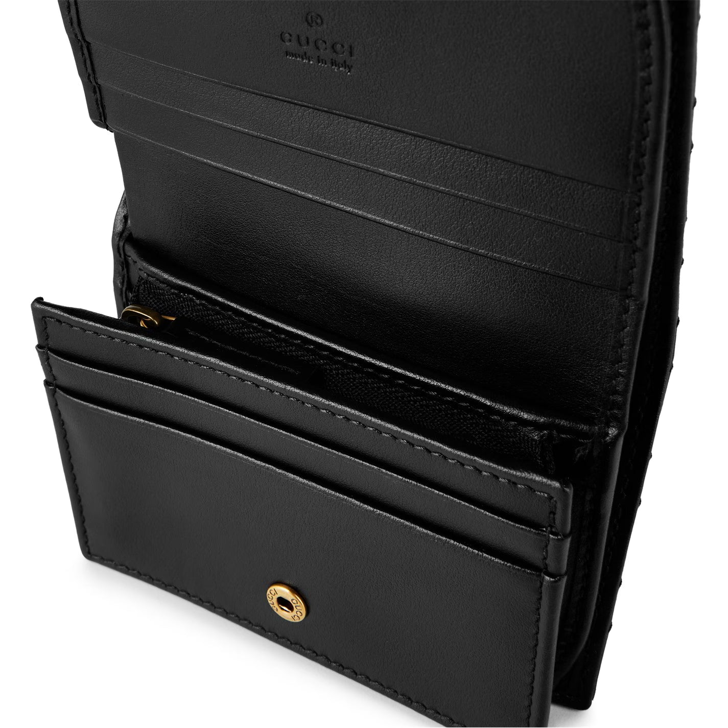 Women's GG Motif Leather Marmont Card Case Wallet