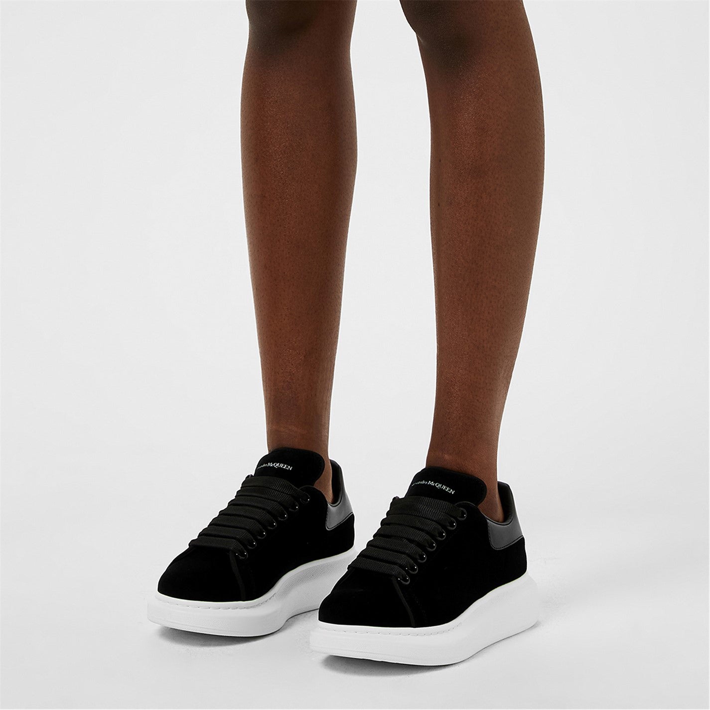 Women's Logo Print Leather Oversized Trainers