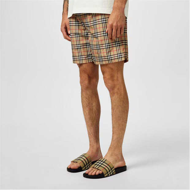 Men's Check Furley Logo Sliders