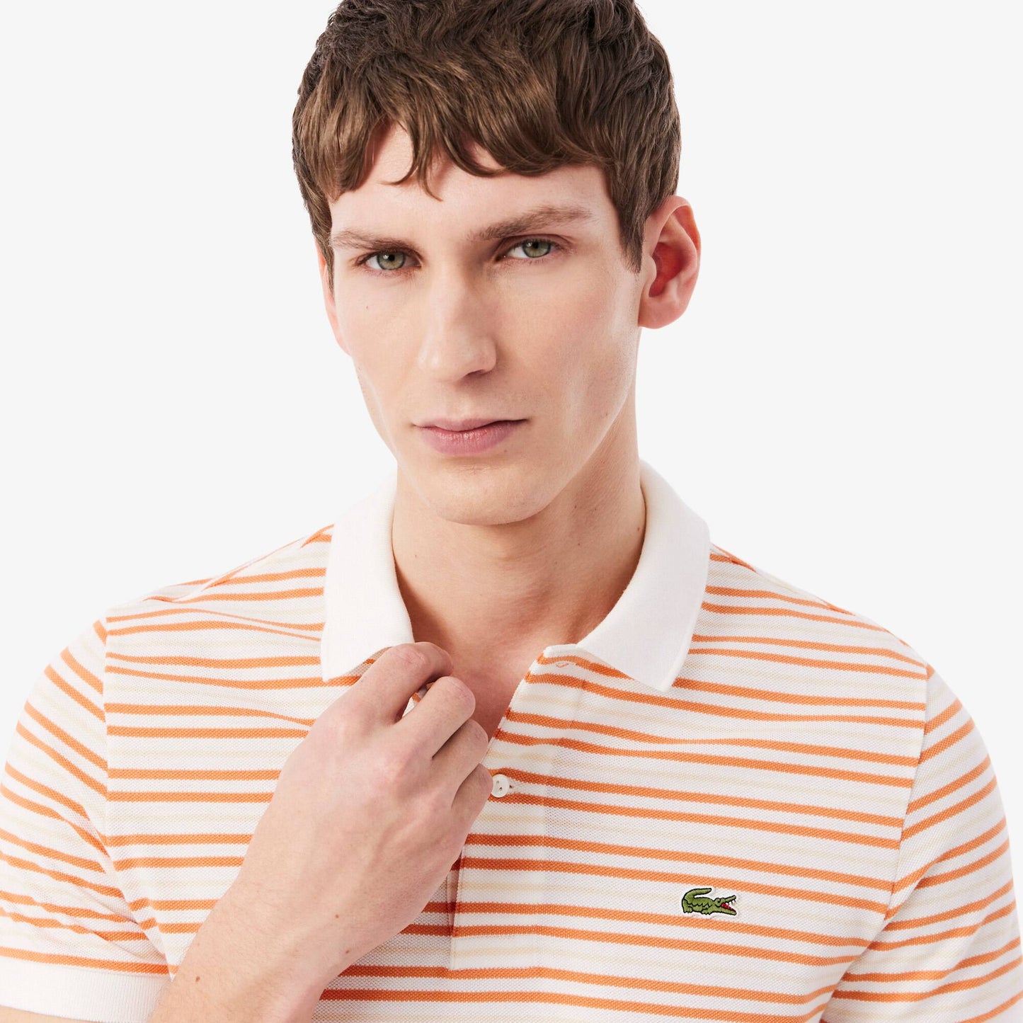 Classic Fit Striped Petit Piqué Polo Shirt