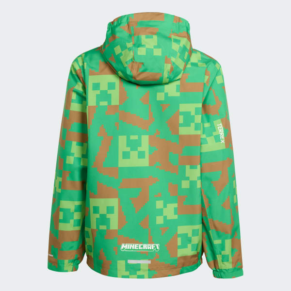 adidas Minecraft Terrex 2 Layer Climaproof Rain Jacket