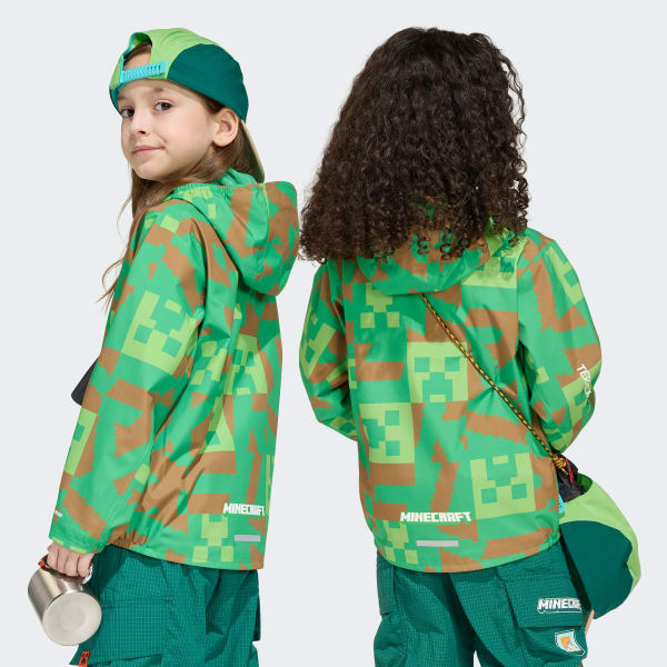 adidas Minecraft Terrex 2 Layer Climaproof Rain Jacket