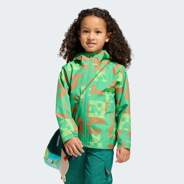 adidas Minecraft Terrex 2 Layer Climaproof Rain Jacket
