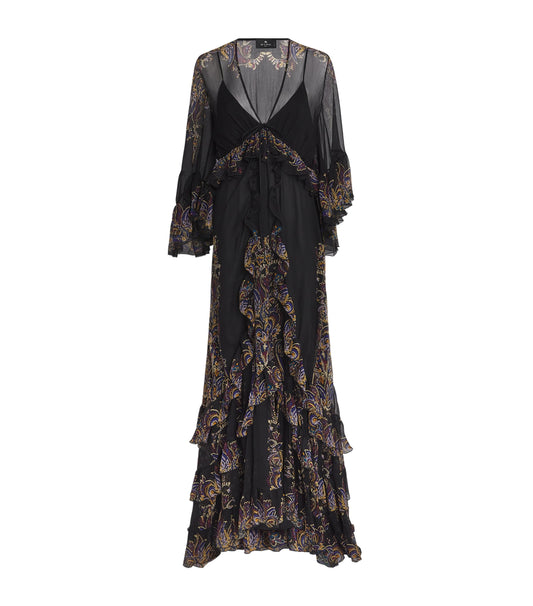 Etro Silk Paisley Maxi Dress