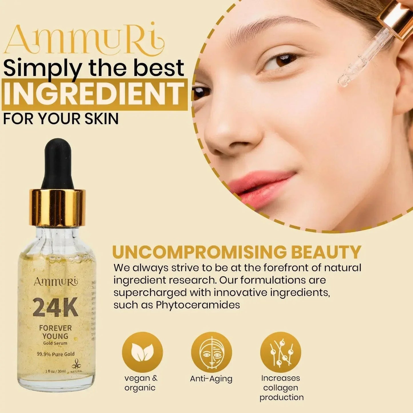 Annuri Hyaluronic Acid 24k Gold Face Serum - Interactive Group