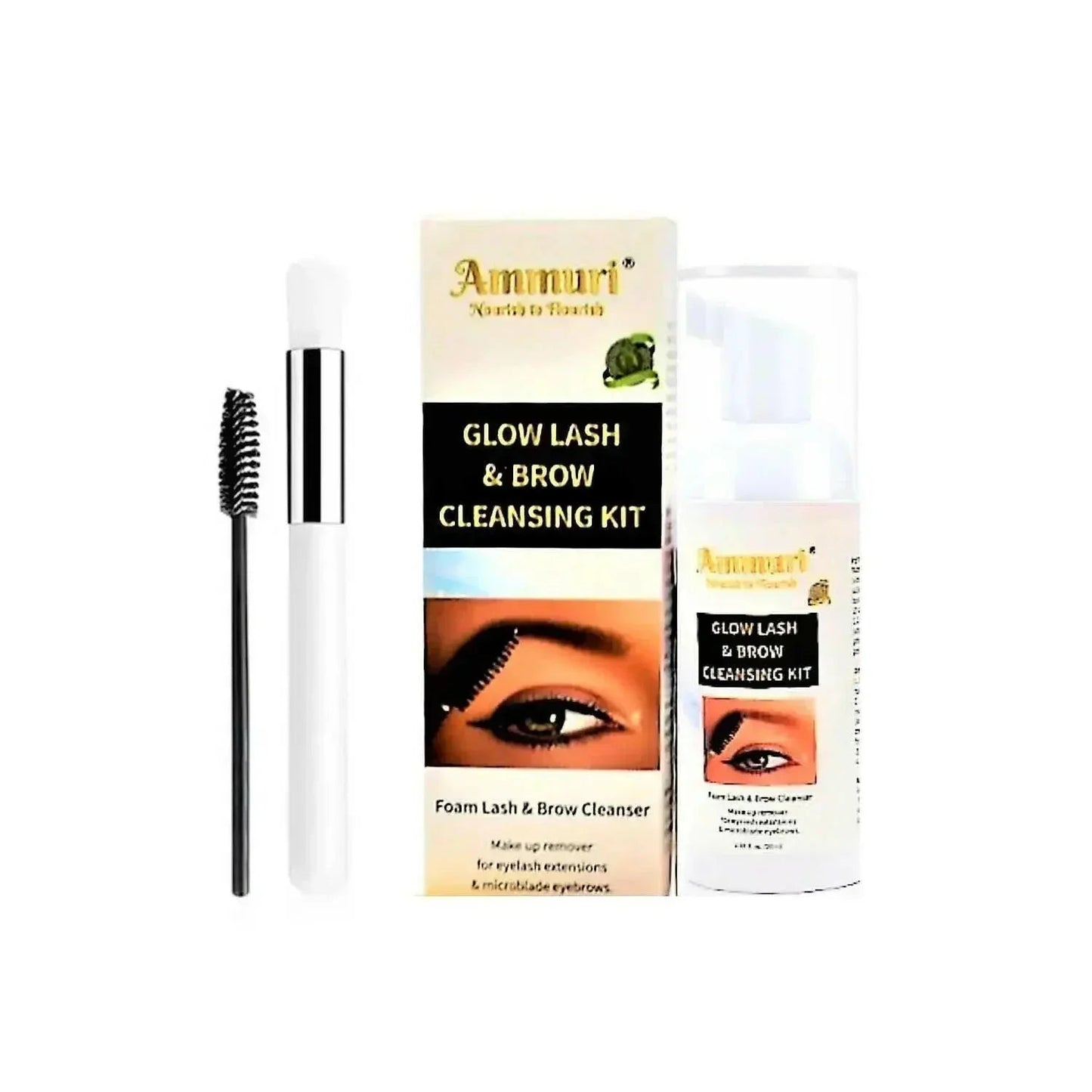 Ammuri Lash & Brow Cleansing Kit: Eyelash Extension Shampoo Kit - Interactive Group