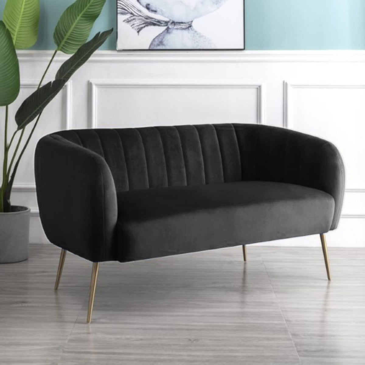 Artemis Home Matilda 2 Seat Sofa - Black