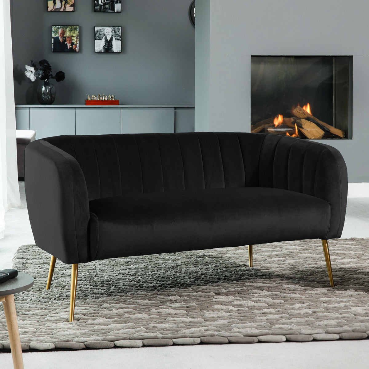 Artemis Home Matilda 2 Seat Sofa - Black