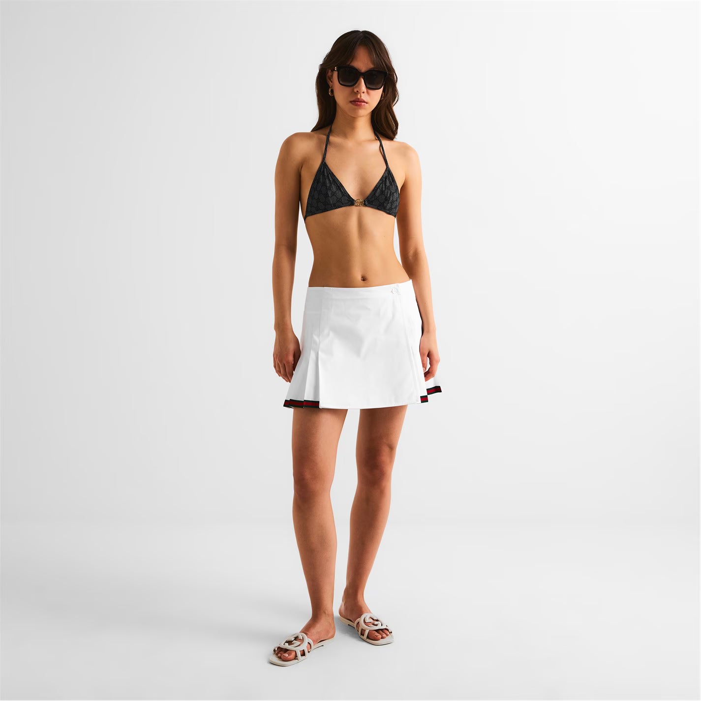 Women's GG Pattern Adjustable Quick-Drying Bikini Set
