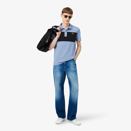 Regular Fit Colour-Block Piqu e9 Polo Shirt