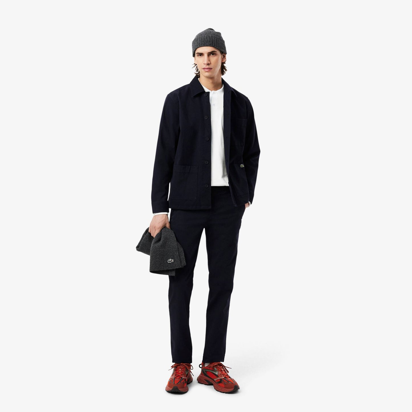 Classic Fit Long Sleeved L.12.12 Polo Shirt