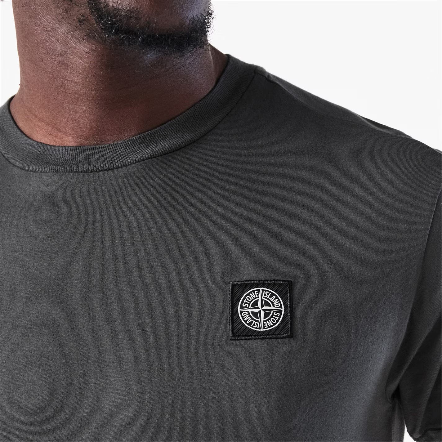 STONE ISLAND Men's Cotton Compass Logo Patch T-Shirt