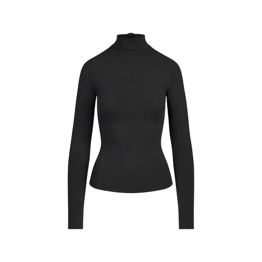 Womens Cotton Jersey Turtleneck