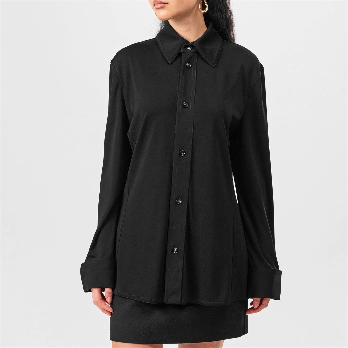 Matt Fluid Viscose Jersey Shirt