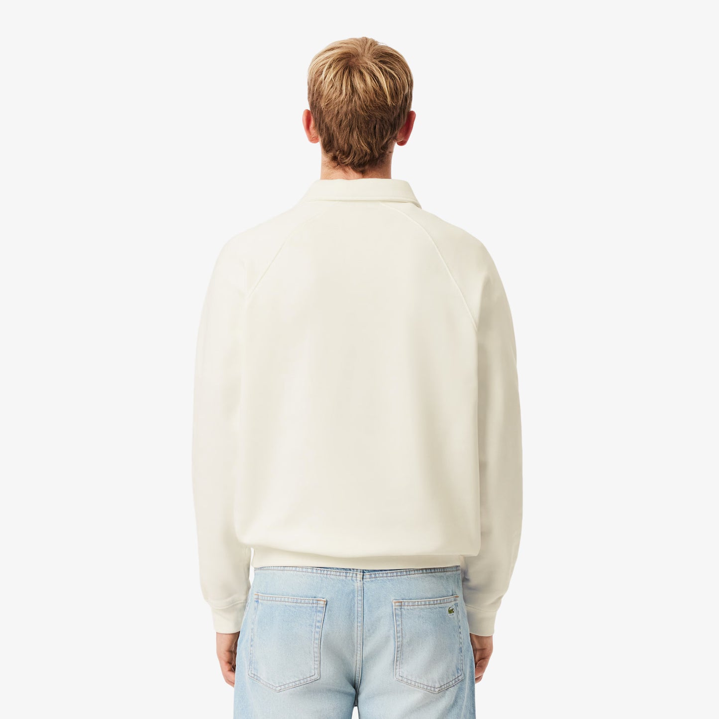 Loose Fit Polo Collar Fleece Sweatshirt