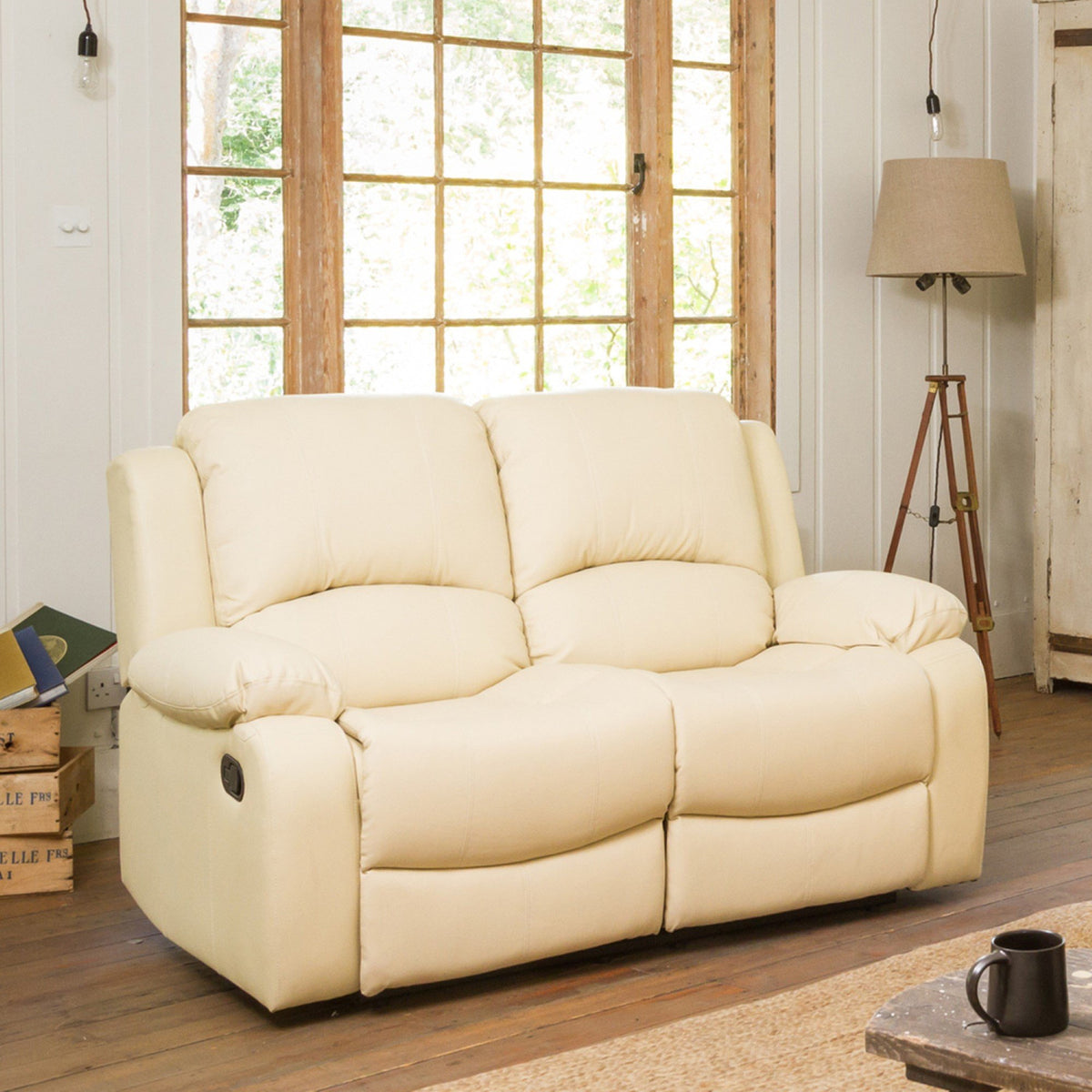 Artemis Home Glendale 2 Seat Manual Recliner Sofa - Cream