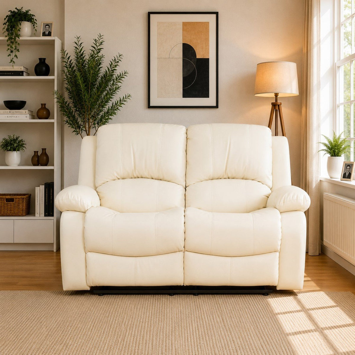 Artemis Home Glendale 2 Seat Manual Recliner Sofa - Cream