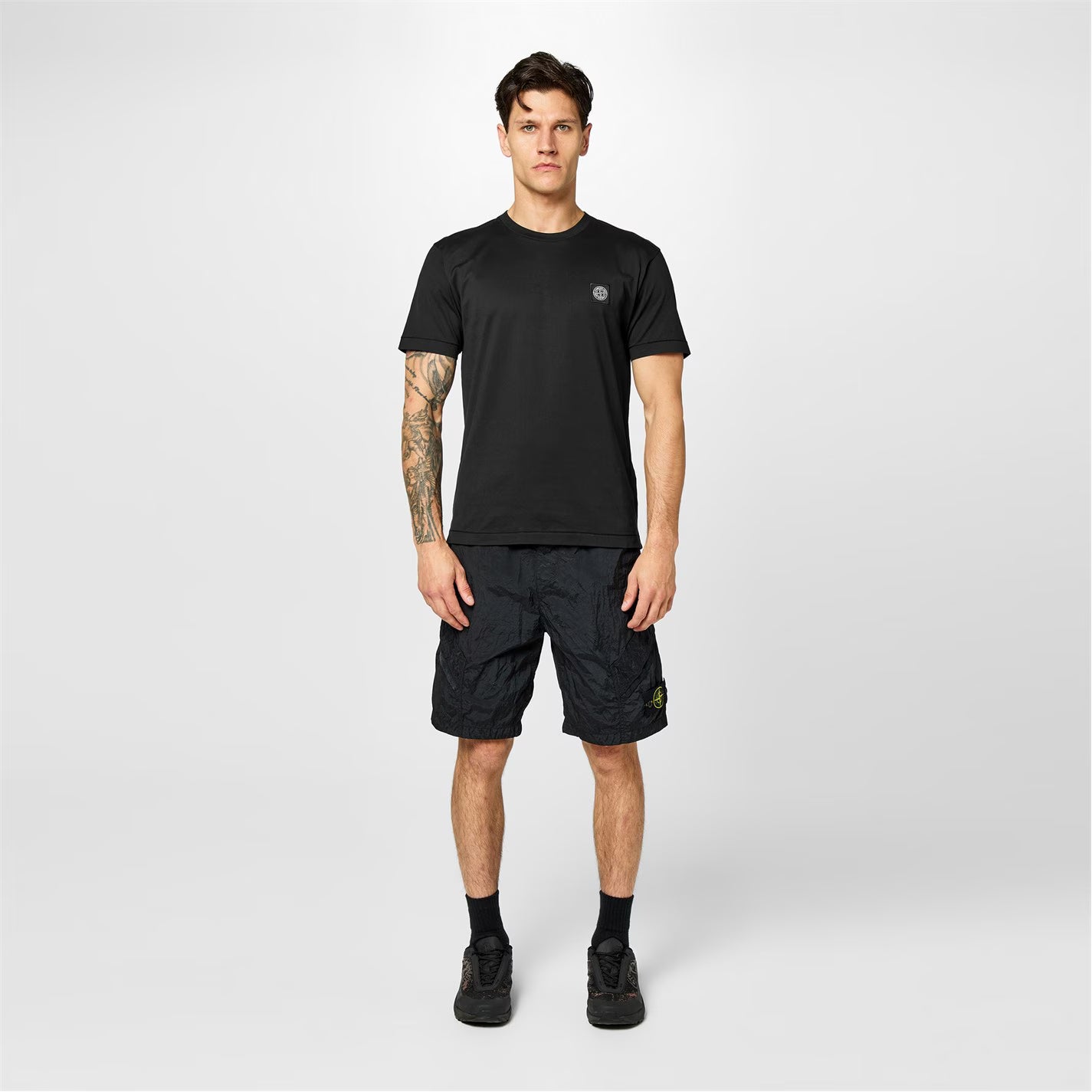 STONE ISLAND Men's Cotton Compass Logo Patch T-Shirt