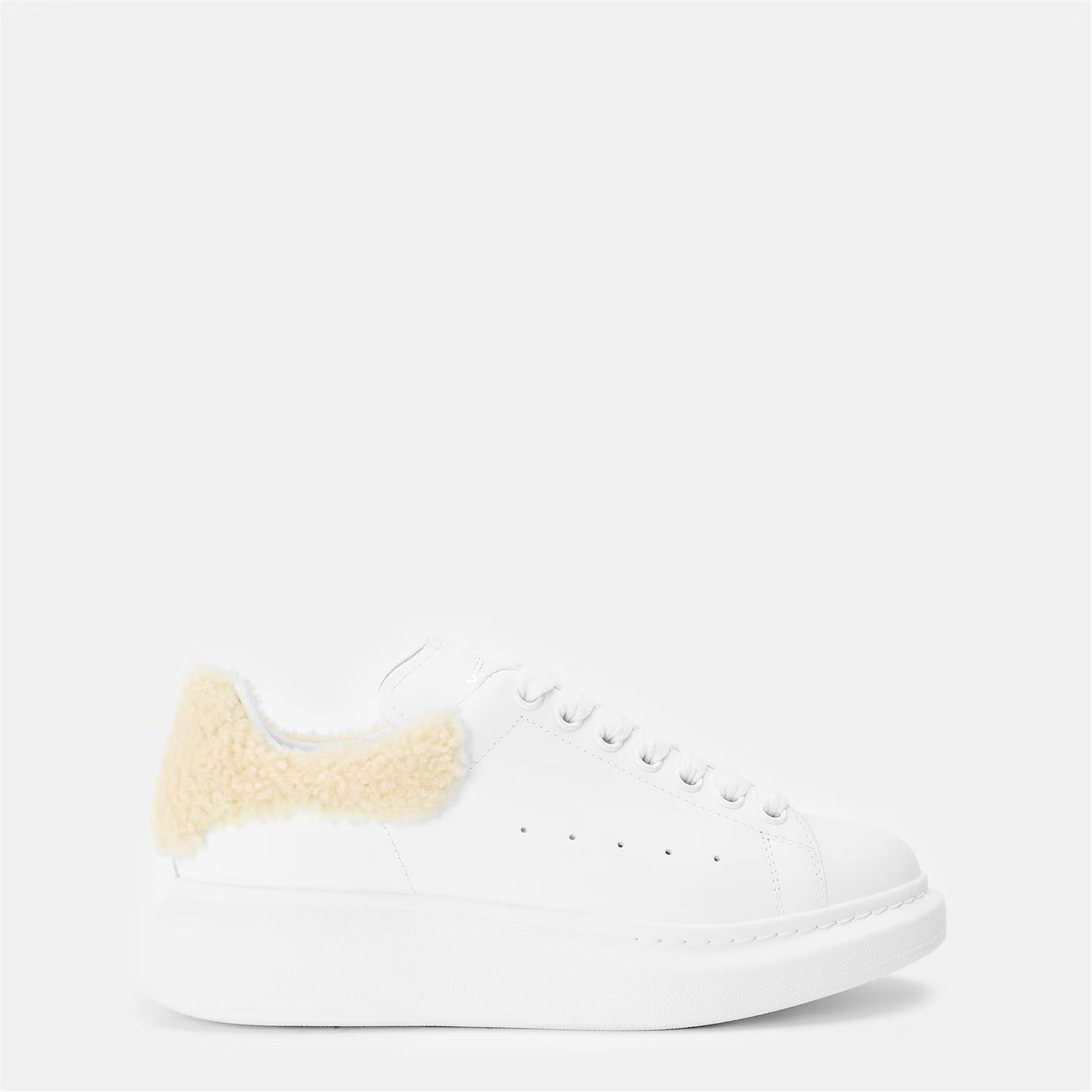 Women's Logo Print Leather Oversized Trainers
