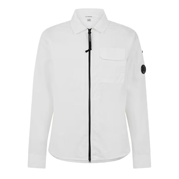 Men's Gabardine Lens Cotton Long Sleeve Overshirt