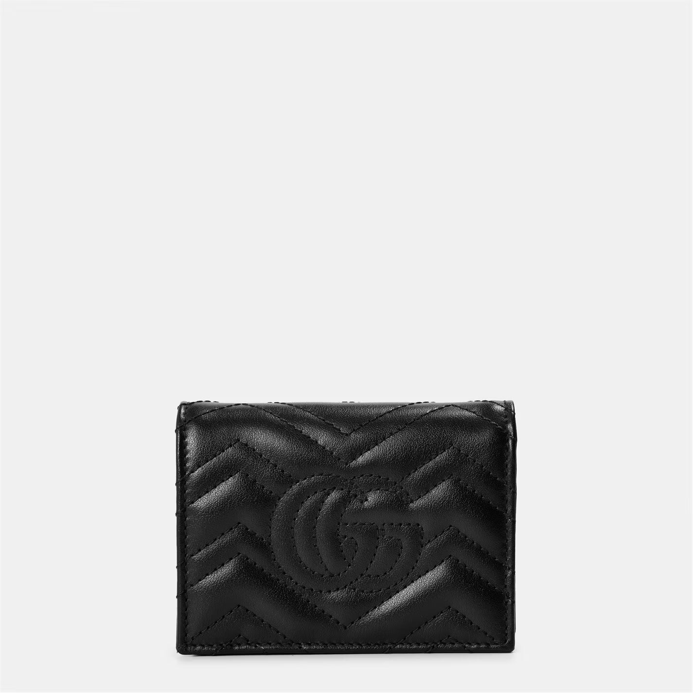 Women's GG Motif Leather Marmont Card Case Wallet
