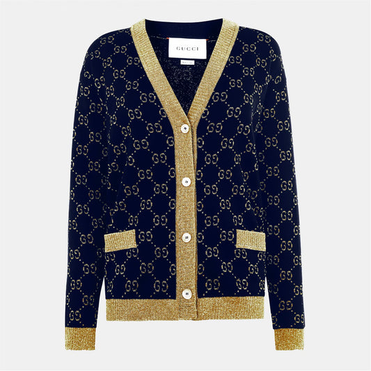 Women's GG Cotton Lamé Cardigan