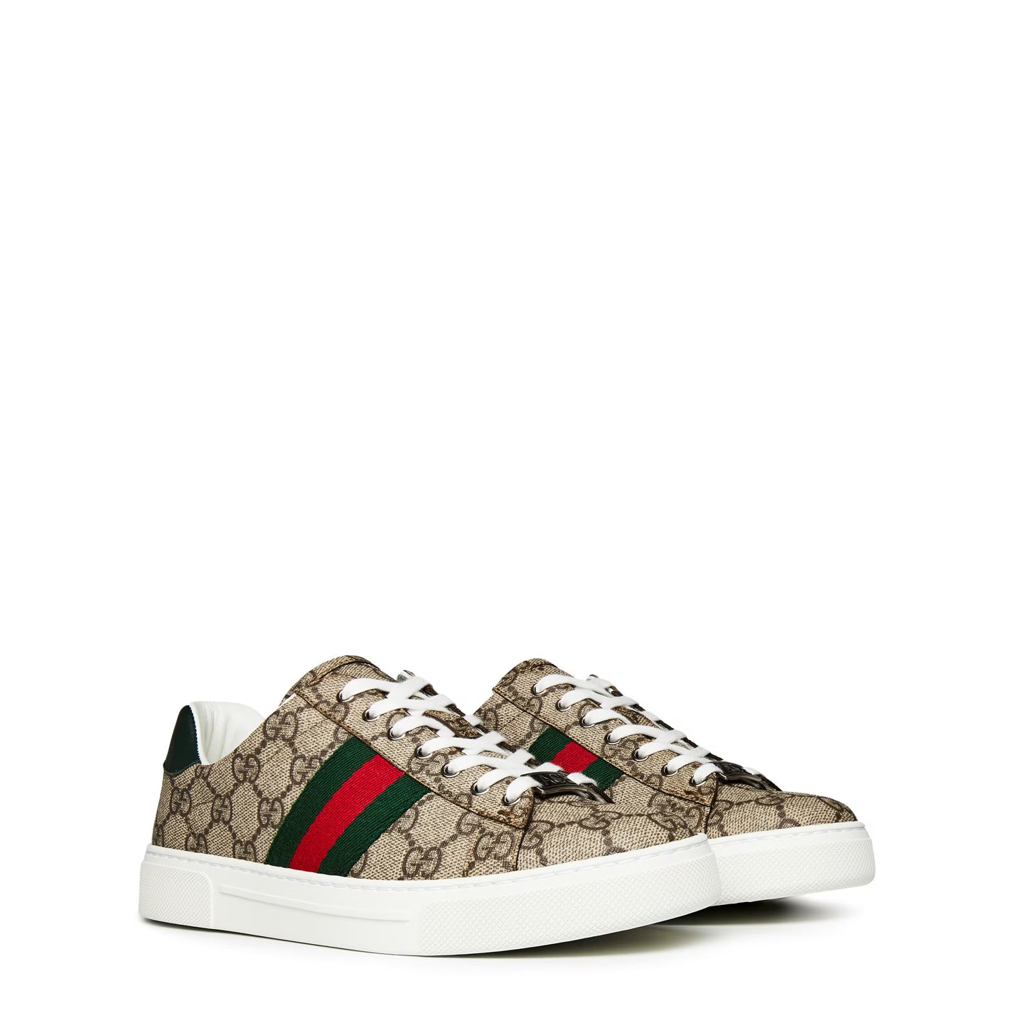 GUCCI Women's Ace Web Canvas Trainers