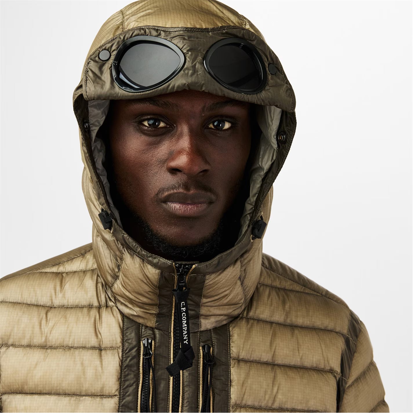 Men's D.D. Shell Goggle Duck Down Waterproof Windproof Hooded Short Puffer Jacket