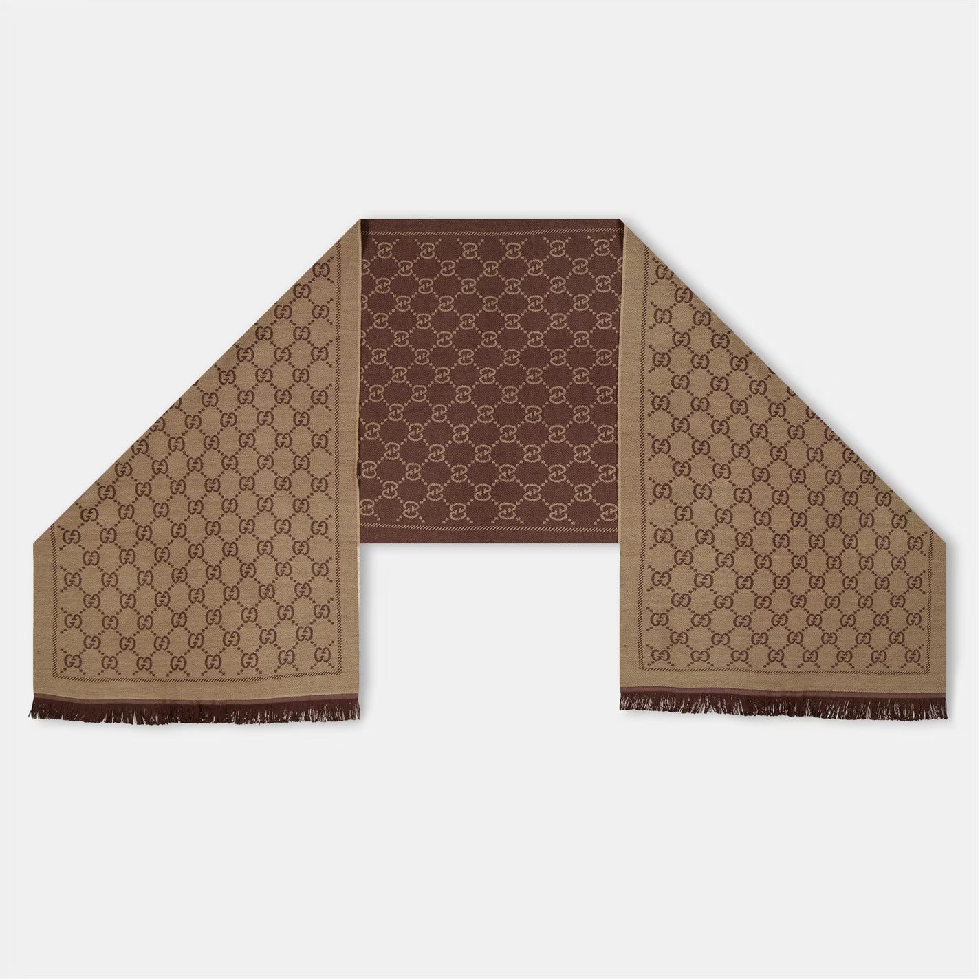Women's GG Logo Wool Scarf
